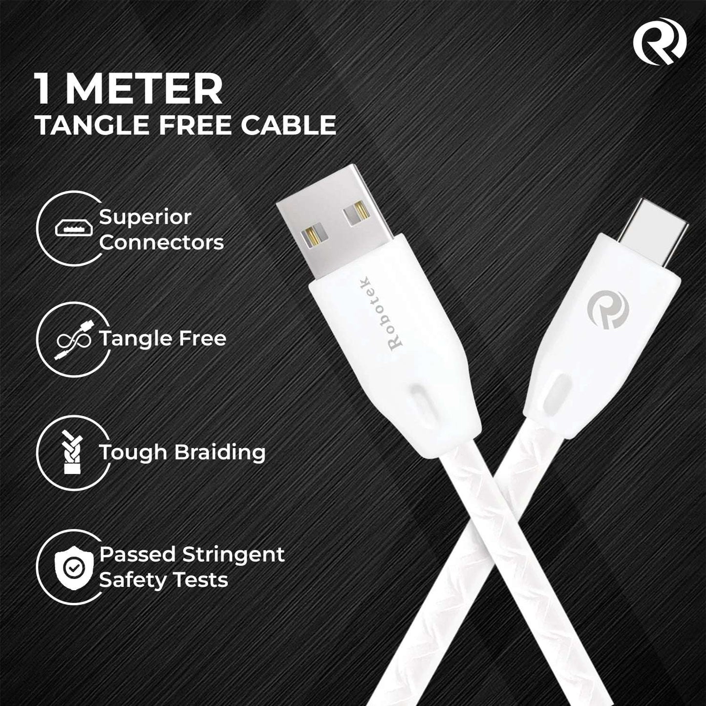 Raftaar DC 109 USB Type-C Cable 1 Meter | Fast Charging & Data Transfer