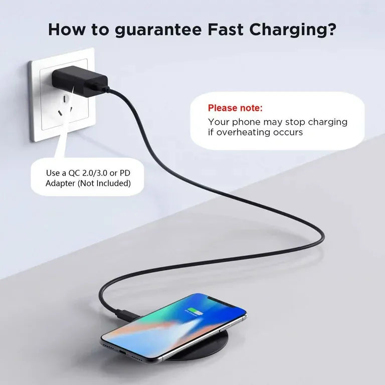 Letscom 15W Wireless Charger For IPhone | Apple | Android