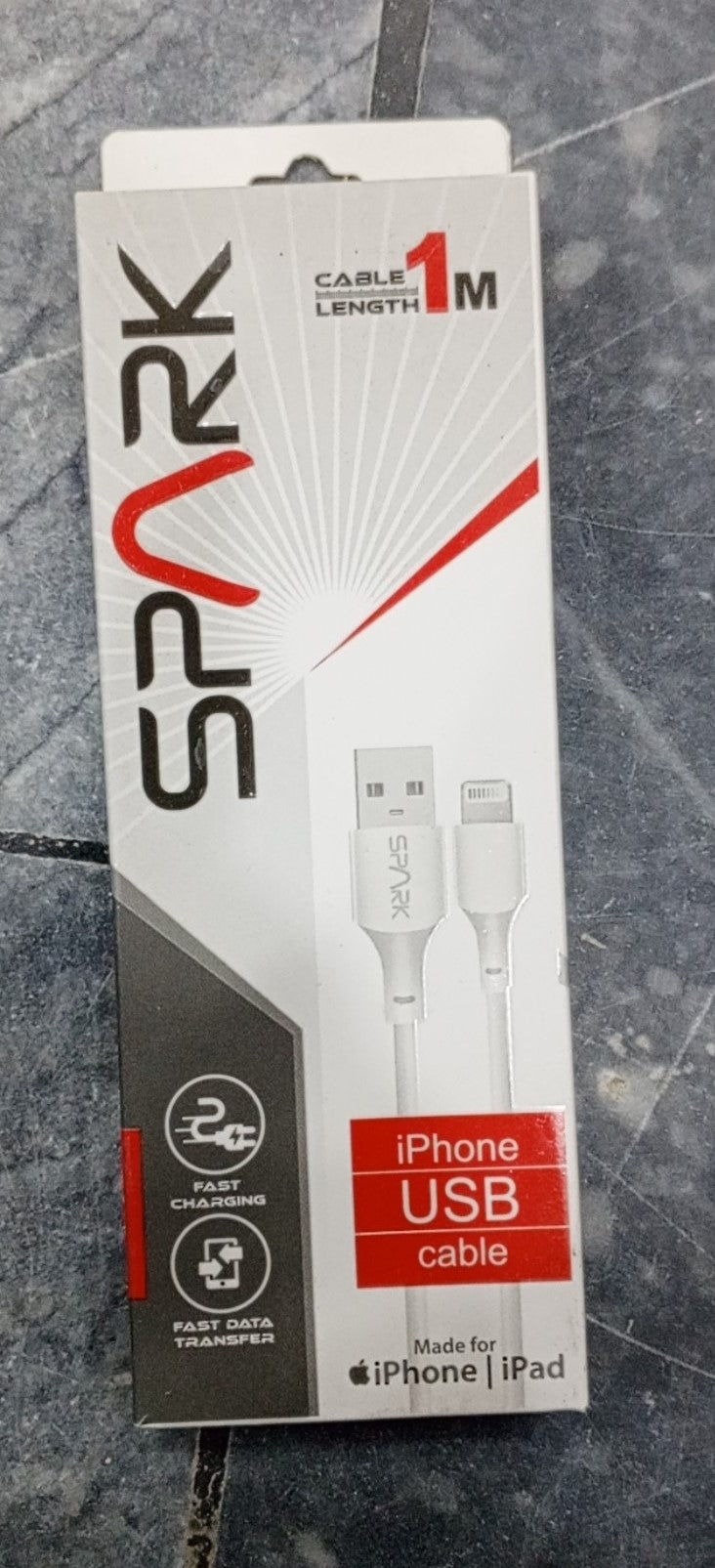 Spark Element iPhone Lightning Data Cable 1 Meter – Premium Charging & Data Sync Cable