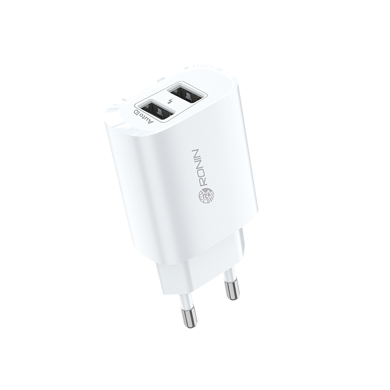 Ronin R-288 Dual USB Charger | Efficient Dual-Device Charging | USB to Type Micro/8600 cable