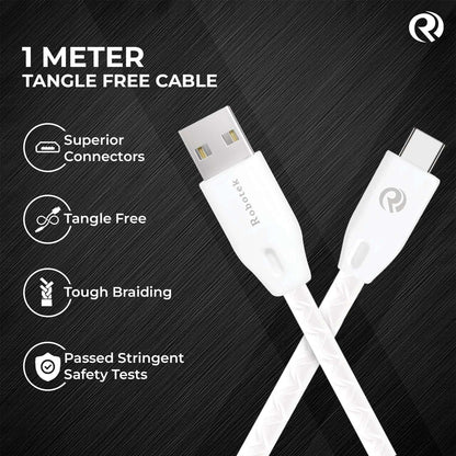 Raftaar DC 109 USB Type-C Cable 1 Meter | Fast Charging & Data Transfer