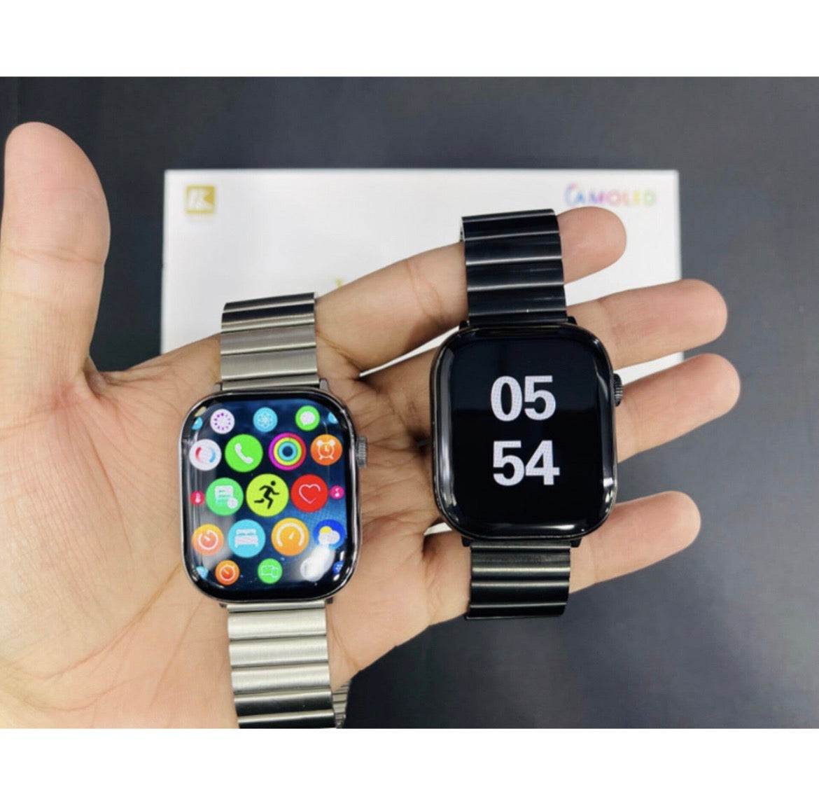 WS Z9 Smartwatch – AMOLED Display | Stainless Steel Finish | Wireless Charging