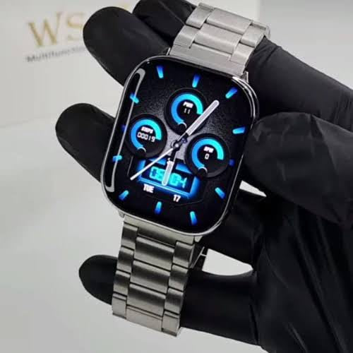 WS Z9 Smartwatch – AMOLED Display | Stainless Steel Finish | Wireless Charging