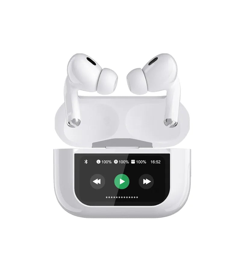 A9 Pro AirPods – ANC | ENC | Touch Screen Display | Long Battery Backup