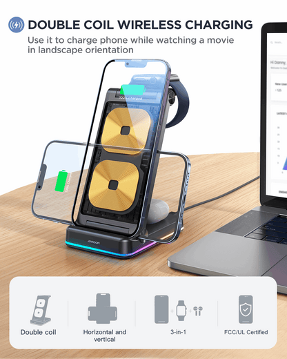 Joyroom JR-WQN01 3 in 1 Magnetic Charging Station Charger