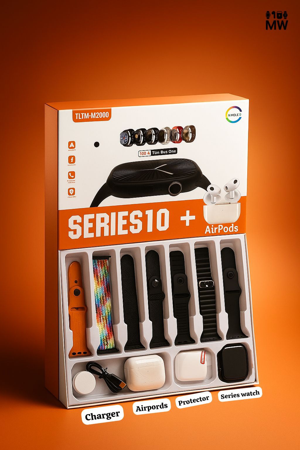 Series 10 Smartwatch with Wireless Earbuds (10-in-1 Combo)