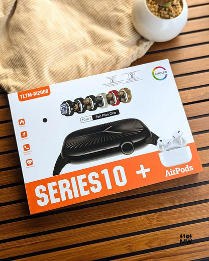 Series 10 Smartwatch with Wireless Earbuds (10-in-1 Combo)