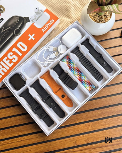 Series 10 Smartwatch with Wireless Earbuds (10-in-1 Combo)