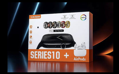 Series 10 Smartwatch with Wireless Earbuds (10-in-1 Combo)