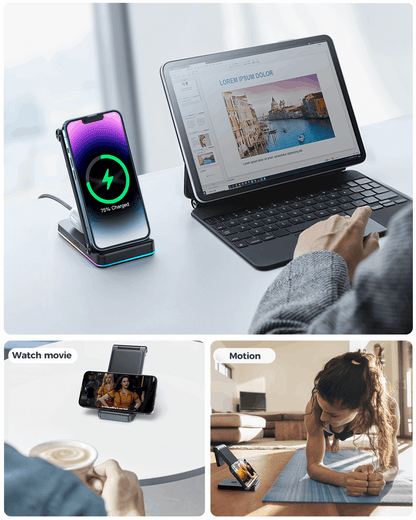 Joyroom JR-WQN01 3 in 1 Magnetic Charging Station Charger