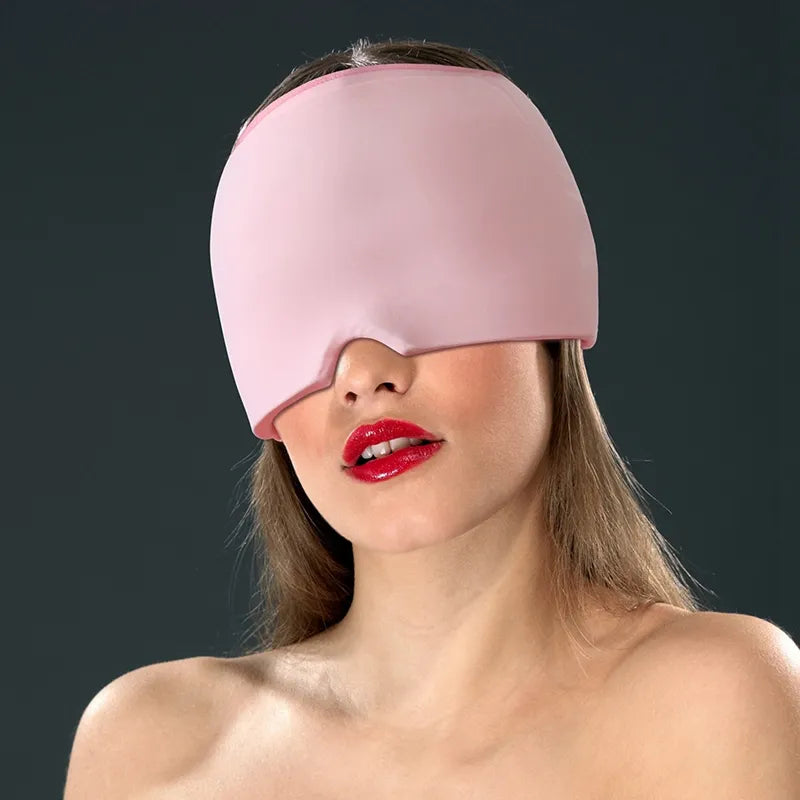 Headache and Migraine Relief Cap Head Wrap Ice Pack with Gel Bead for Migraine Hot Cold Therapy Cold Pack