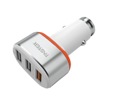 FASTER FCC-IQ4 Turbo 6.4A & Qualcomm Quick Charge 3.0A Car Charger